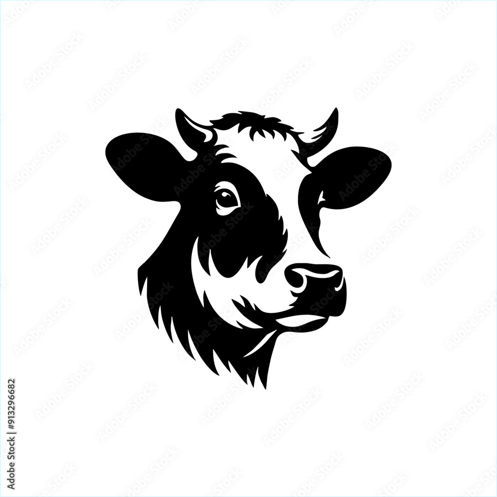 black and white cow bull head silhouette logo icon
black and white cow bull head silhouette logo icon