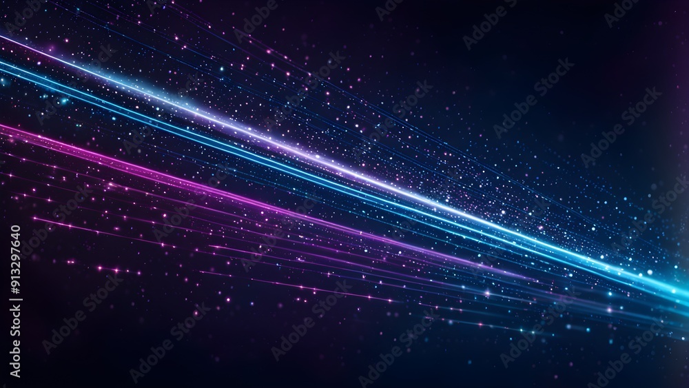 Obraz premium A dark blue and purple sky with a bright blue line