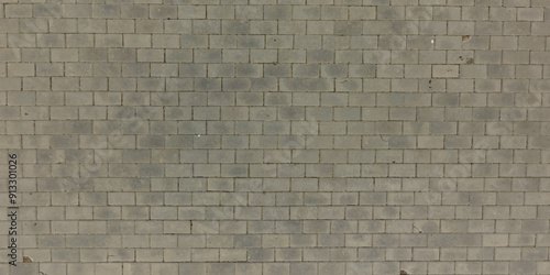 Tableau sur toile top view of surface of paving slabs and pedestrian footpath