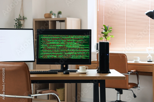 Modern home office workspac...