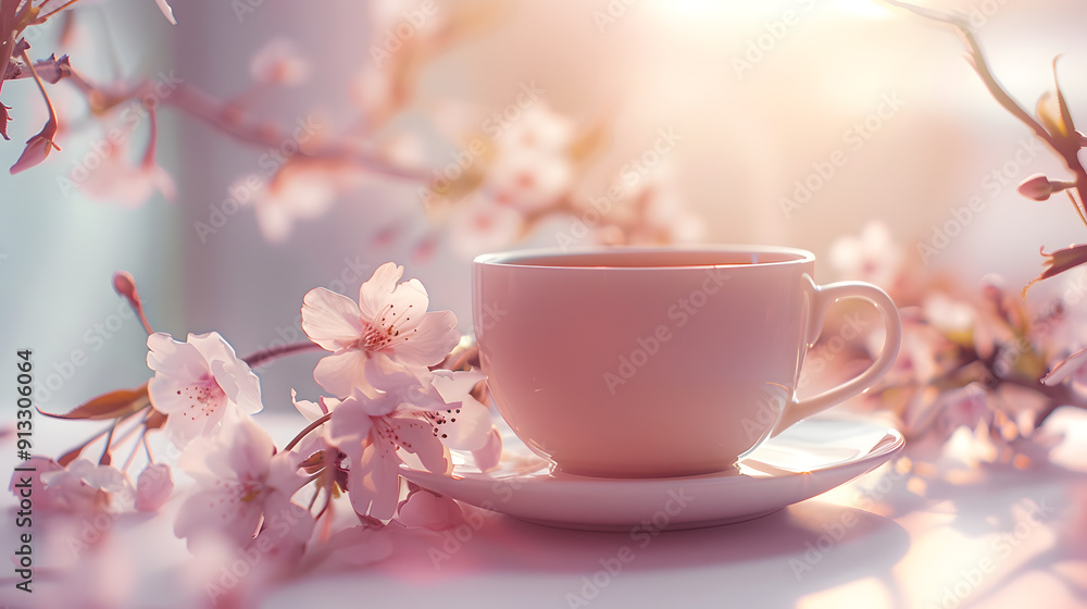 Concept of tranquility and relaxation, as the cup Concept of tranquility and relaxation, as the cup