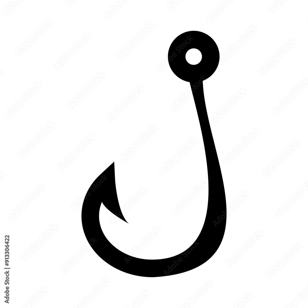 Hook Fishing icon template Hook Fishing icon template