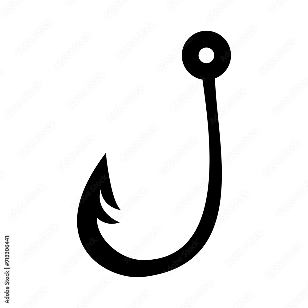 Hook Fishing icon template Hook Fishing icon template