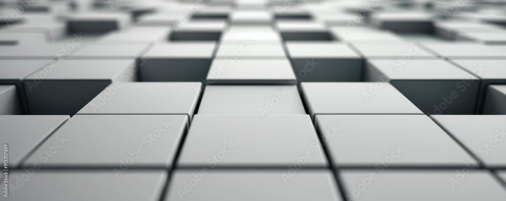 A close-up view of a modern geometric surface made of aligned cubes, creating depth and texture in a minimalist design. A close-up view of a modern geometric surface made of aligned cubes, creating depth and texture in a minimalist design.