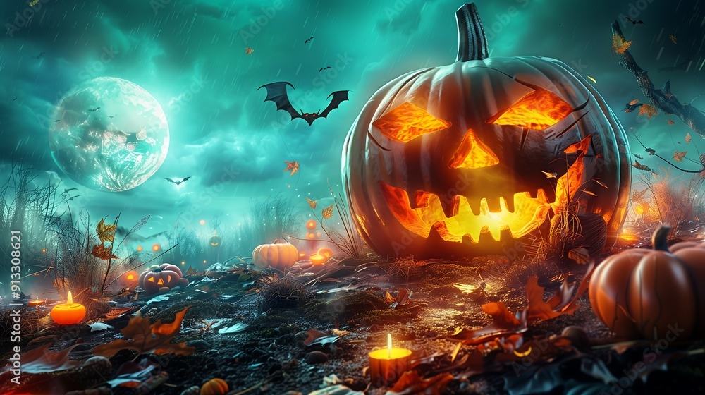 hallowen background with pumpkin hallowen background with pumpkin