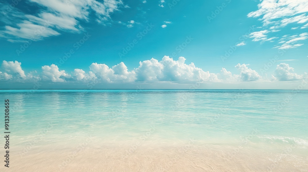 Tranquil Beachscape with Azure Skies Tranquil Beachscape with Azure Skies