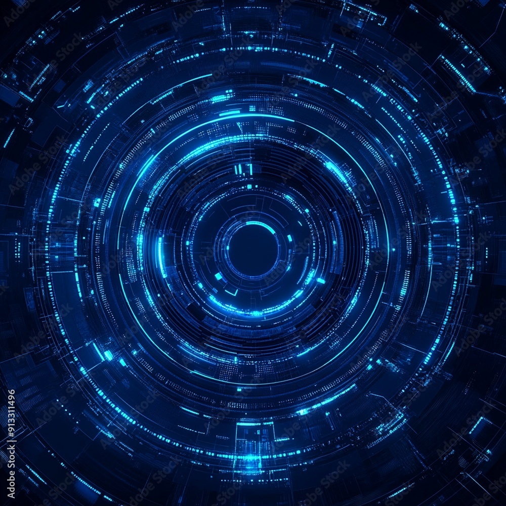 Fototapeta premium Blue Technology Abstract Background