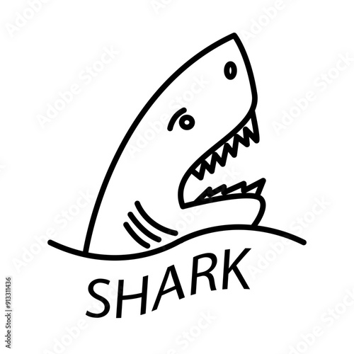 Shark icon template