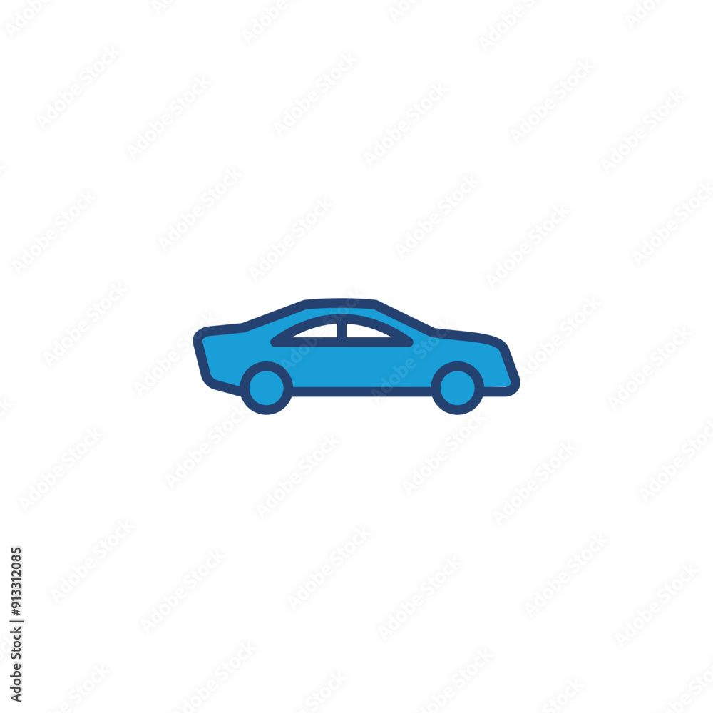 Fototapeta premium Car icon vector. car vector icon. small sedan