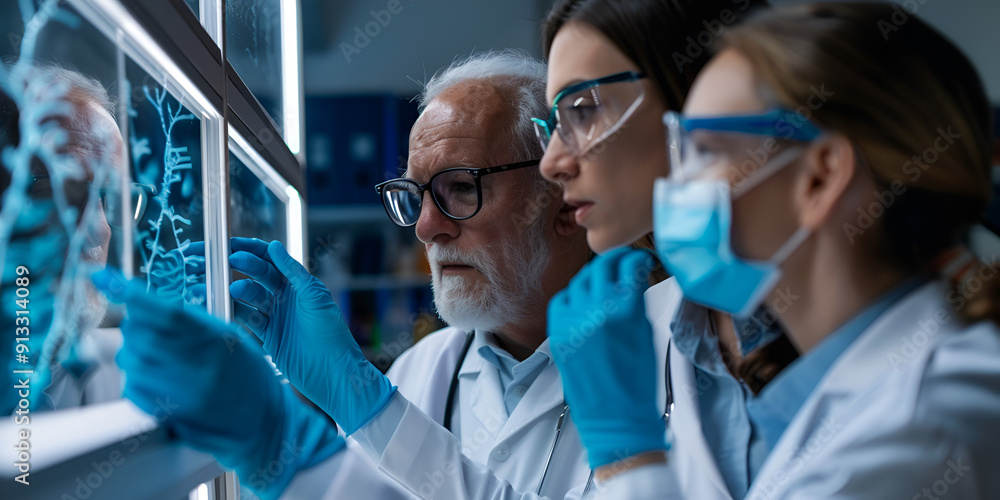 Doctors Reviewing X-Rays, Medical Diagnosis Team Doctors Reviewing X-Rays, Medical Diagnosis Team