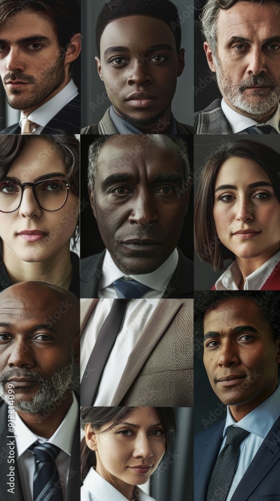Diverse Group of Business Professionals in Corporate Headshots Diverse Group of Business Professionals in Corporate Headshots