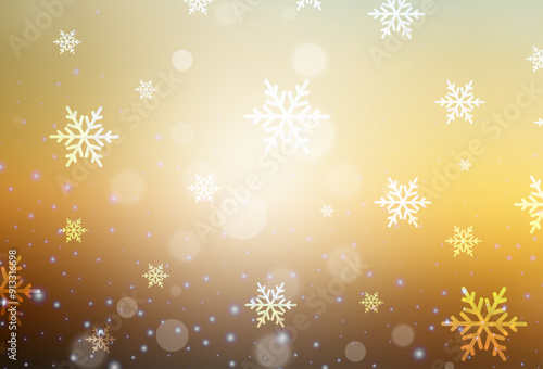 Light Blue, Yellow vector background in Xmas style.