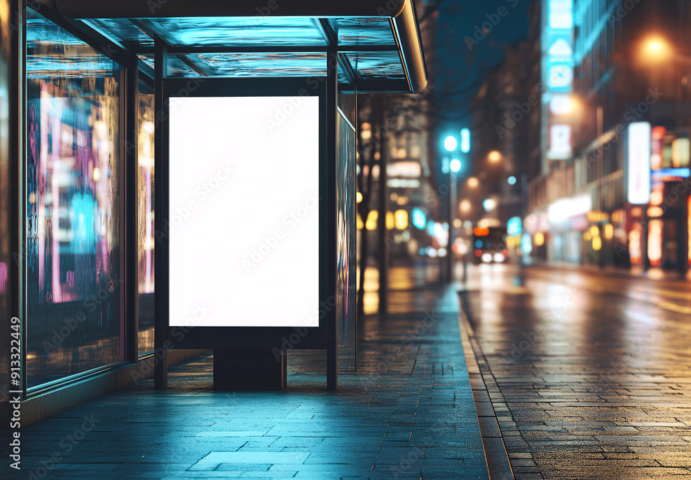 a mock up of a bus stop advertisement a mock up of a bus stop advertisement