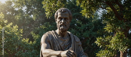 Statue of the ancient Greek philosopher Aristotales.