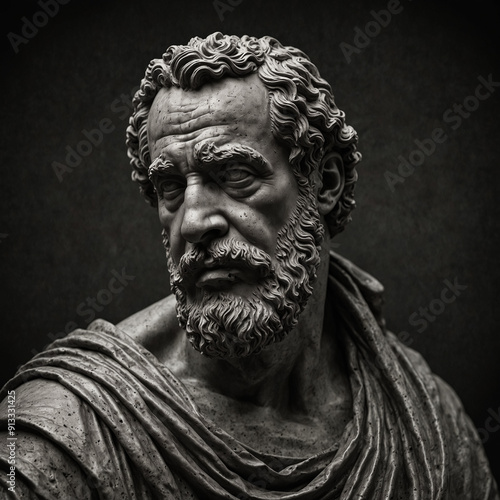 Bust of the ancient Greek philosopher Hierocles.