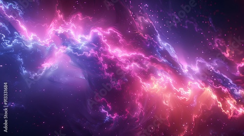 abstract neon fractal wallpaper with space theme photo