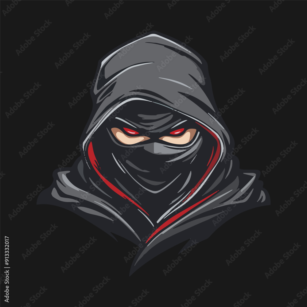 Ninja esport mascot logo design Ninja esport mascot logo design