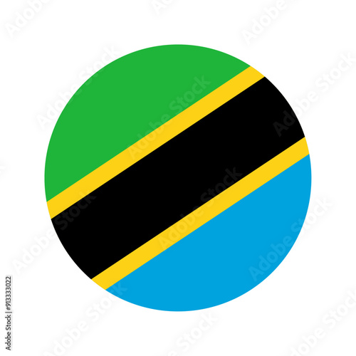 Free Download Round Tanzania flag icon - GFXLoad