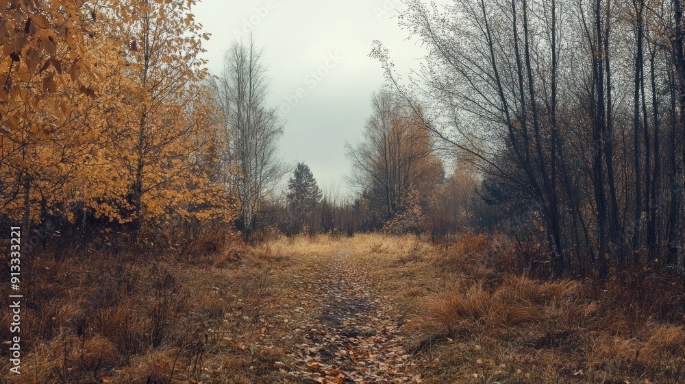 Autumn Path Through Woodland Autumn Path Through Woodland