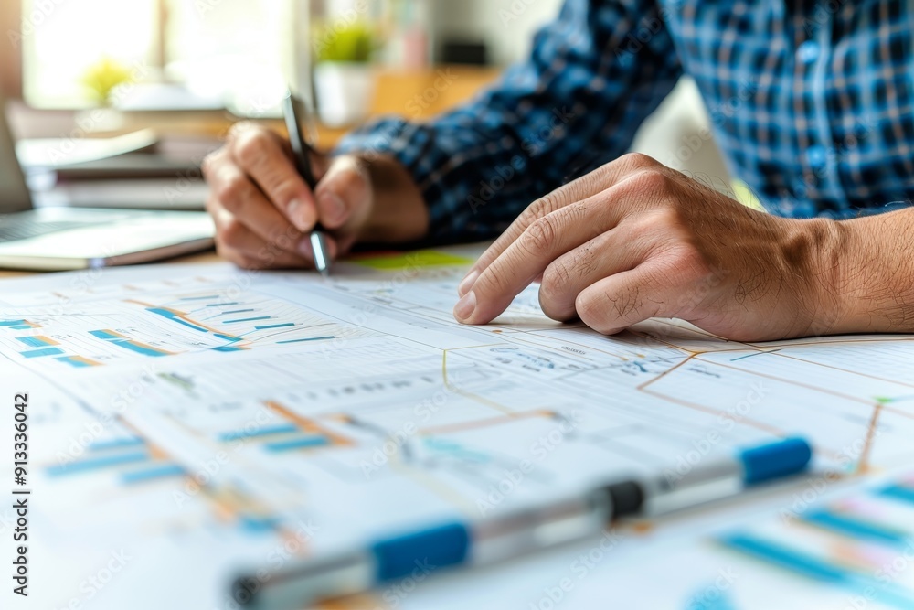 Manager reviewing project timelines and milestones, ensuring timely delivery Manager reviewing project timelines and milestones, ensuring timely delivery