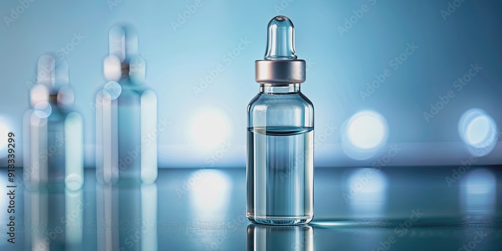 Close-up view of a skincare ampoule with raw, graphic details, skincare, ampoule, close-up, macro, beauty Close-up view of a skincare ampoule with raw, graphic details, skincare, ampoule, close-up, macro, beauty