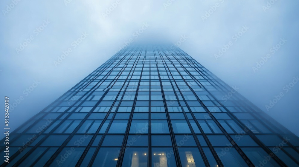 Skyscraper Disappearing in the Fog Skyscraper Disappearing in the Fog
