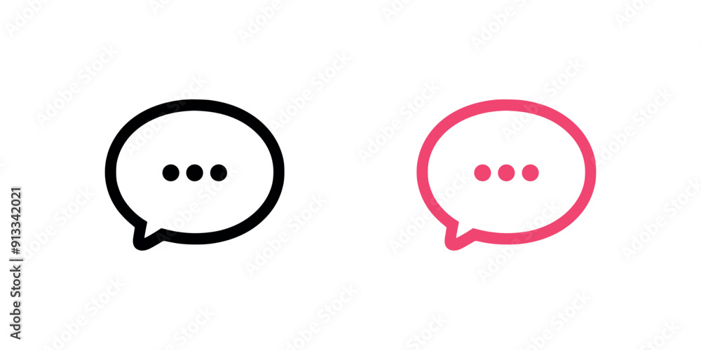 Speech bubble icon on white background. Vector illustration in trendy flat style Speech bubble icon on white background. Vector illustration in trendy flat style