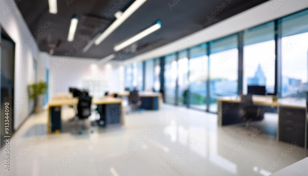 Blurring the Background in a Modern Office Interior Blurring the Background in a Modern Office Interior