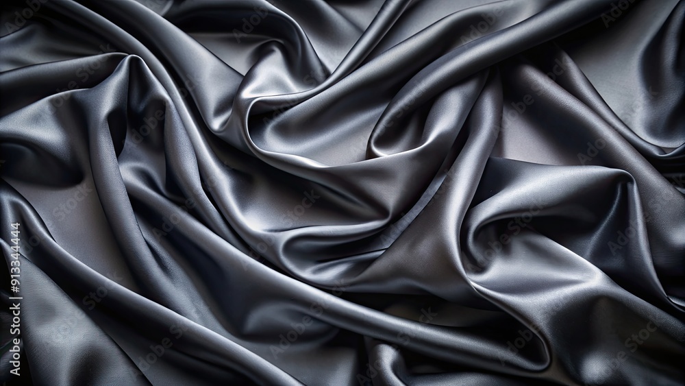Smooth black satin fabric with shiny texture and soft folds on dark background , black, satin, fabric, background, smooth, shiny, texture Smooth black satin fabric with shiny texture and soft folds on dark background , black, satin, fabric, background, smooth, shiny, texture