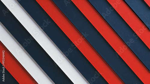 Wallpaper Mural Stripes pattern in red, white, and blue Torontodigital.ca
