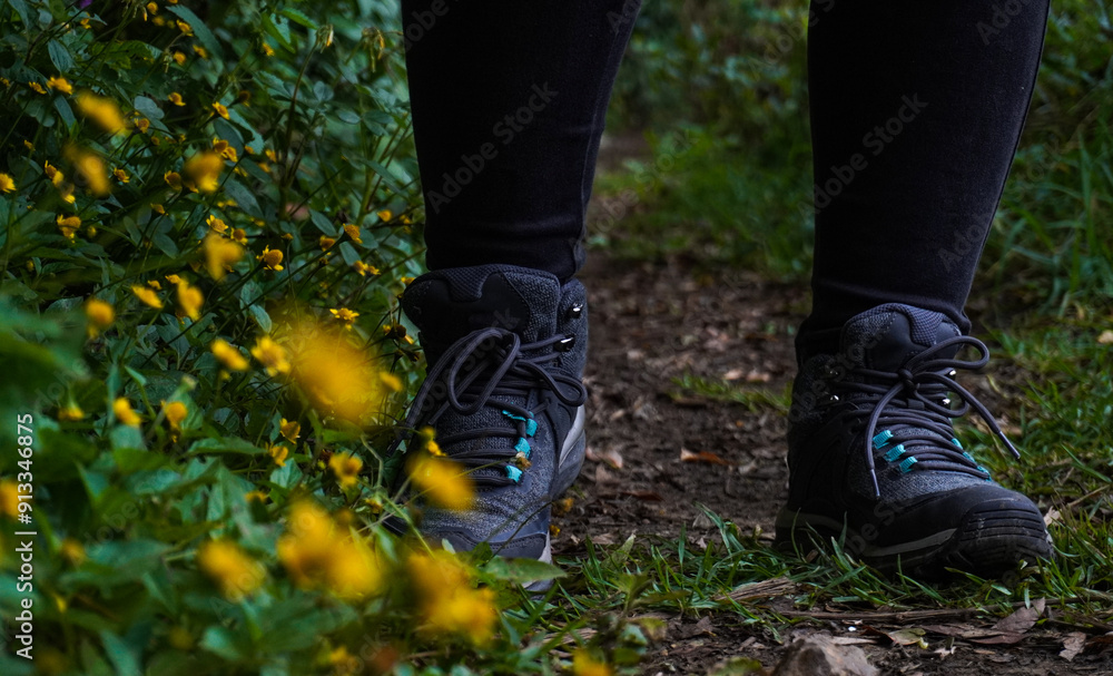 Walking along nature trails, away from stress, full of tranquility and peace