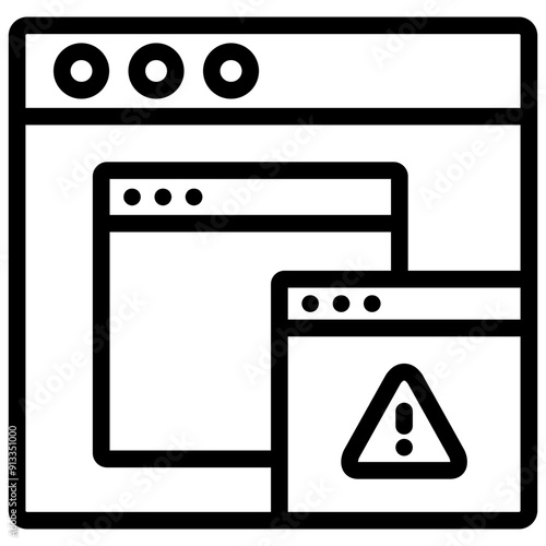 adware icon illustration design with outline