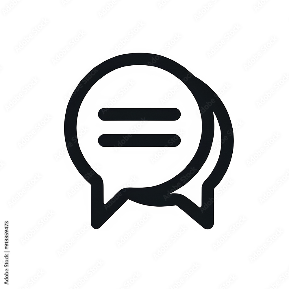 Text speech bubble icon. Generative ai Text speech bubble icon. Generative ai