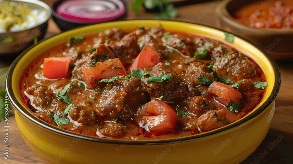 Spicy Beef Curry With Fresh Vegetables and Herbs Spicy Beef Curry With Fresh Vegetables and Herbs