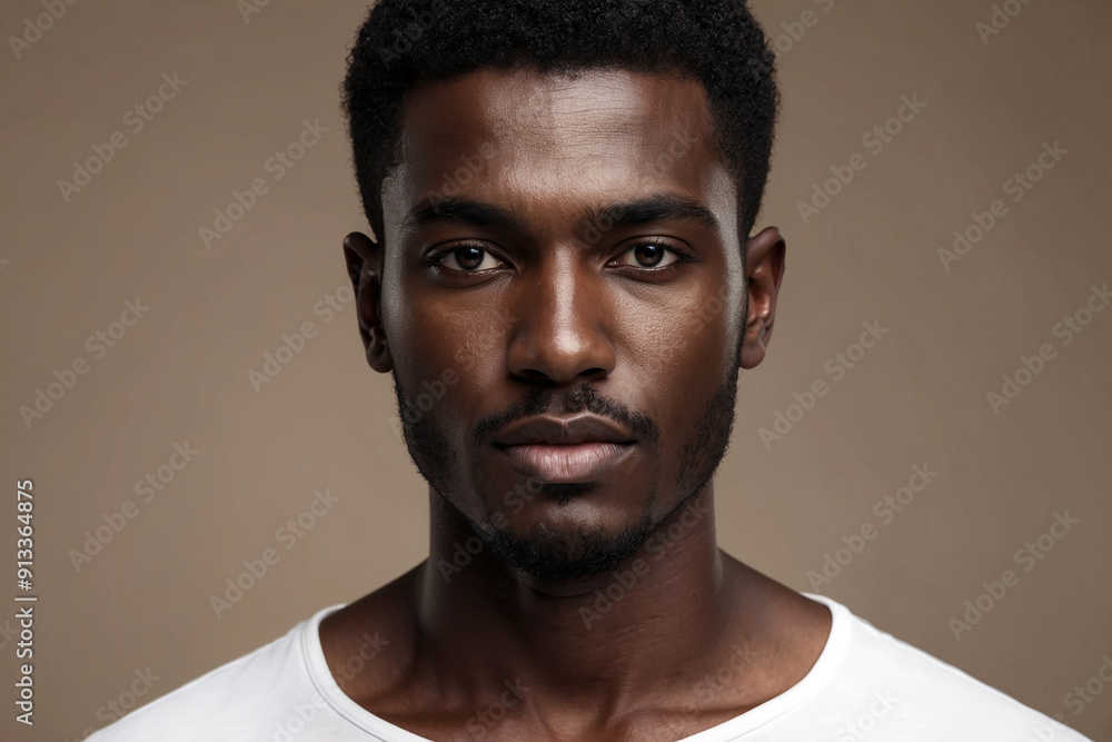 Portrait of a handsome Somali male model with healthy and clean skin Portrait of a handsome Somali male model with healthy and clean skin