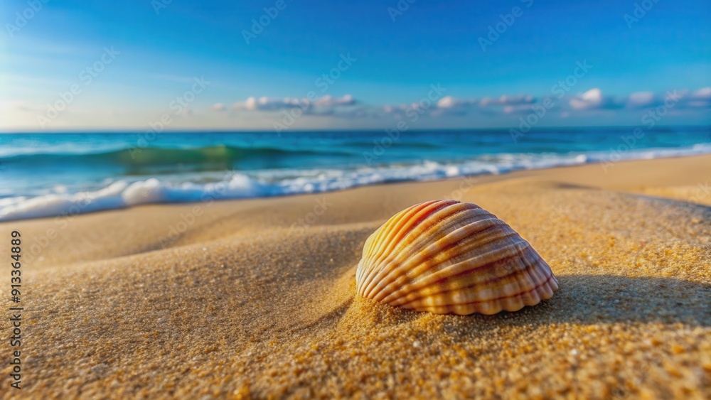 Isolated seashell lying on sandy beach , Seashell, Sand, Beach, Ocean, Summer, Nature, Shell, Close-up, Texture Isolated seashell lying on sandy beach , Seashell, Sand, Beach, Ocean, Summer, Nature, Shell, Close-up, Texture