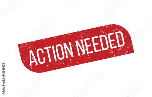 Action needed Rubber Stamp Seal Vector illustration isolated on white background