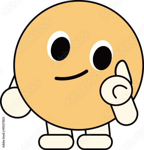 a figure face with a funny expression
