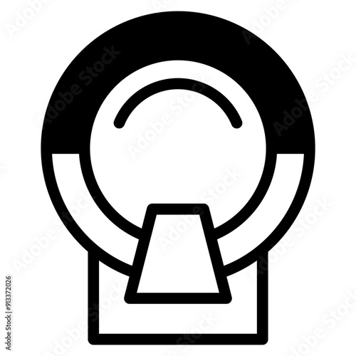 MRI and CT Scanner Icon. Thin icon Illustration for Diagnostic Medical Scan Imaging in Healthcare and Hospital Setting.