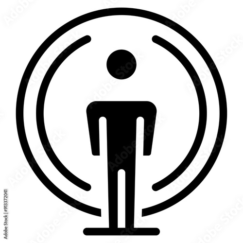 MRI and CT Scanner Icon. Thin icon Illustration for Diagnostic Medical Scan Imaging in Healthcare and Hospital Setting.