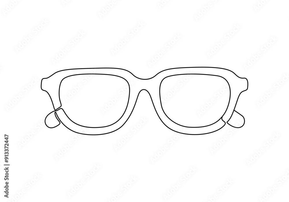 Sunglass continuous one line drawing vector illustration Sunglass continuous one line drawing vector illustration