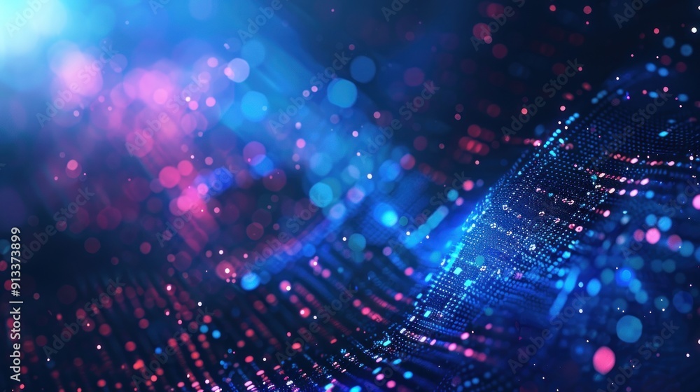Digital aura Astronomy background featuring glowing particle data with dark abstract blue light effects, blurred foreground elements to add depth, in a futuristic digital art style style Digital aura Astronomy background featuring glowing particle data with dark abstract blue light effects, blurred foreground elements to add depth, in a futuristic digital art style style