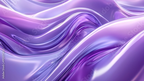 Wallpaper Mural A purple wave with a shiny, reflective surface Torontodigital.ca