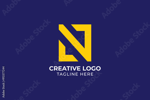 monogram letter n  creative concept logo design templates inspiration Premium alphabet vector