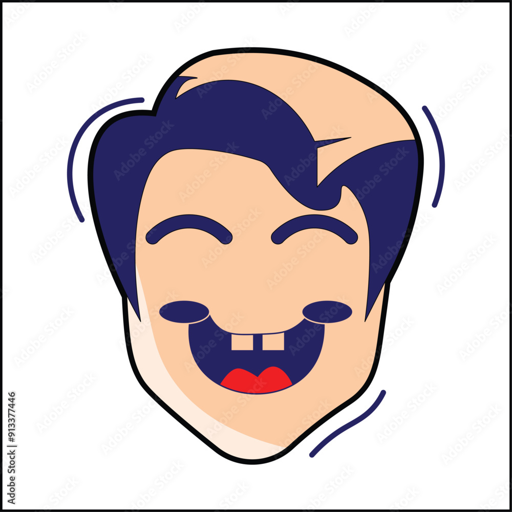 vector design illustration of a man's face in a faceless and simple style with peach and blue colors. suitable for logos, icons, posters, advertisements, banners, companies, t-shirt designs, stickers, vector design illustration of a man's face in a faceless and simple style with peach and blue colors. suitable for logos, icons, posters, advertisements, banners, companies, t-shirt designs, stickers,