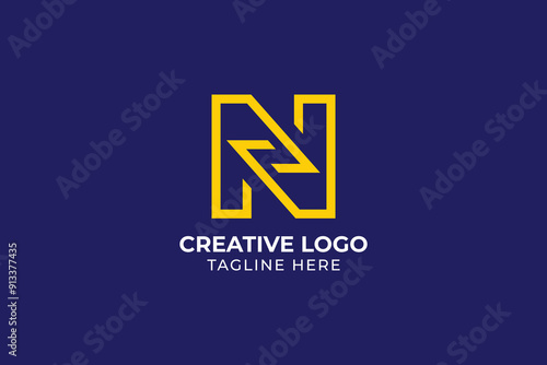 monogram letter n  creative concept logo design templates inspiration Premium alphabet vector