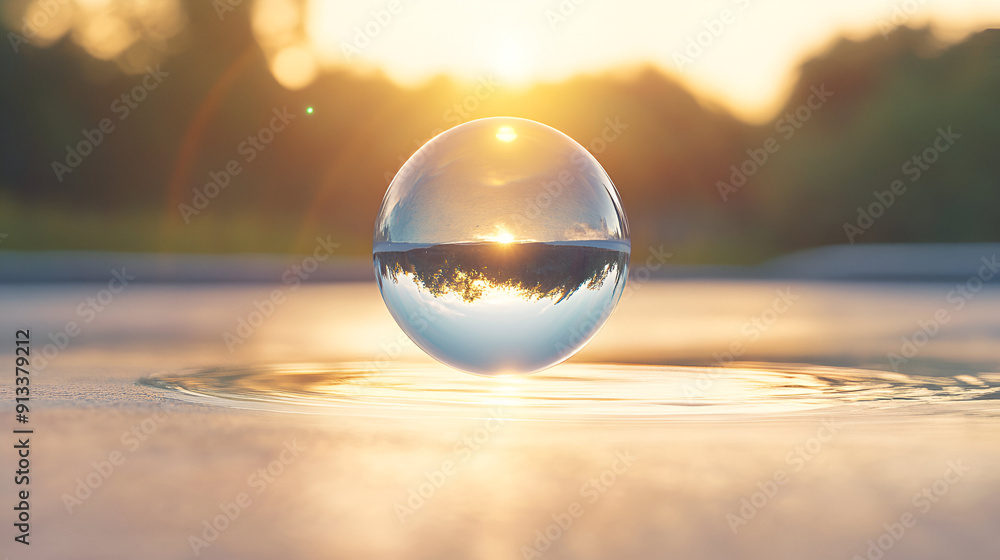 floating glass sphere floating glass sphere