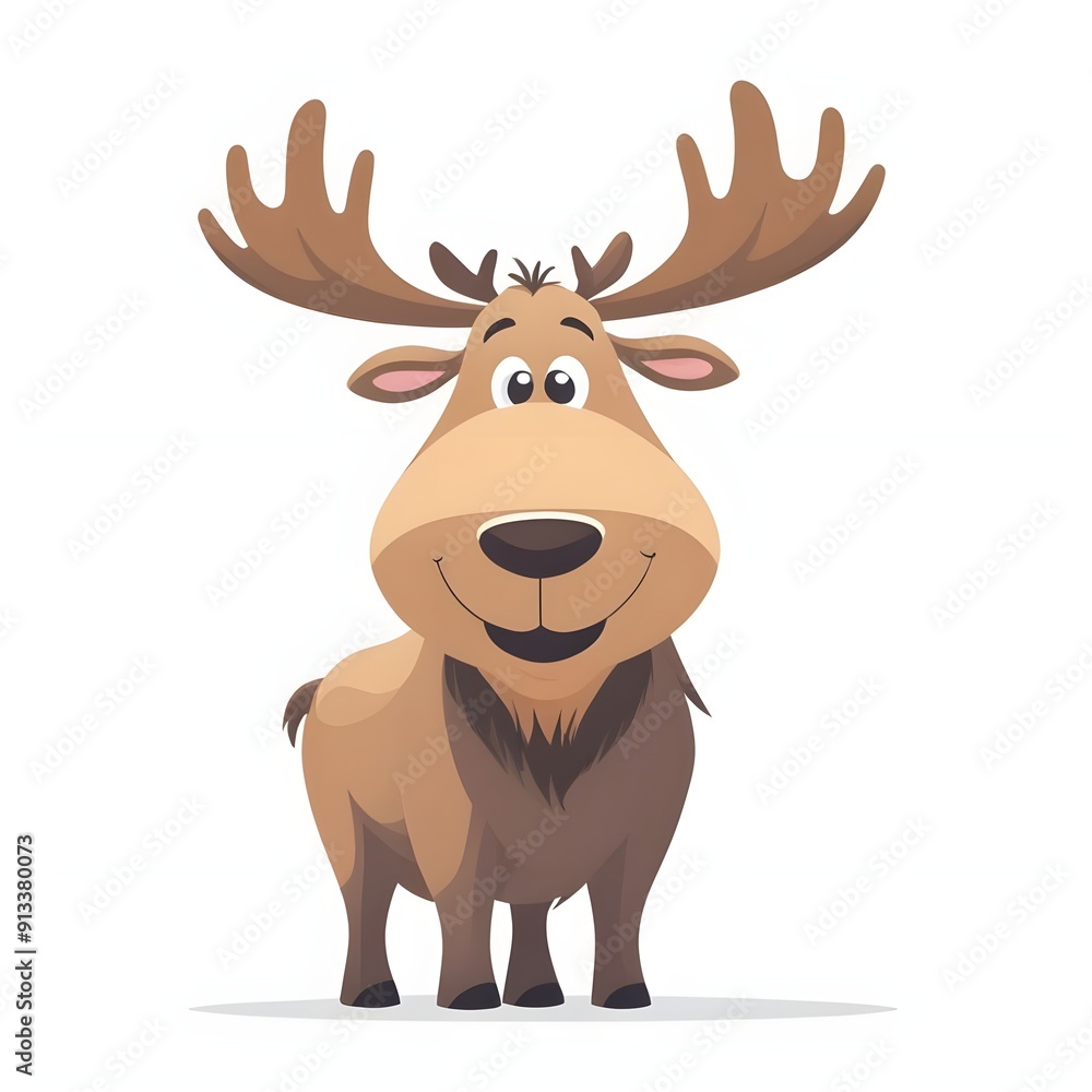 Adorable moose. Illustration Adorable moose. Illustration