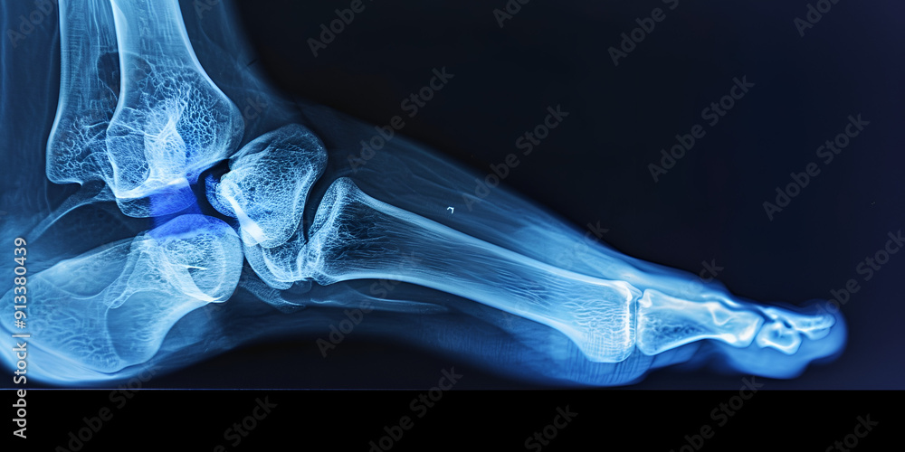 X-Ray of Human Foot, Medical Imaging of Foot Bones X-Ray of Human Foot, Medical Imaging of Foot Bones