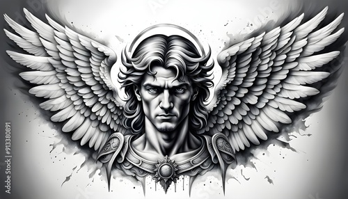 Black & Grey Tattoo Design 